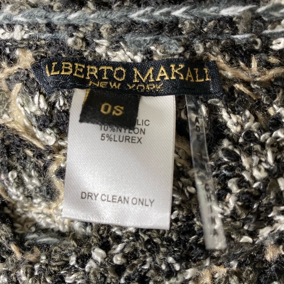 Alberto Makali knit poncho pullover sweater with fringe - Picture 3 of 4